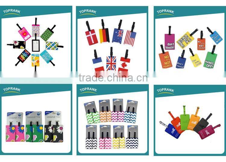 Toprank Wholesale Subway Line Printing Luggage Tag Baggage Tag PVC Travel Blank Airline Luggage Tag