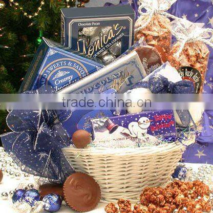 spilt willow with plastic lining gift basket decorations