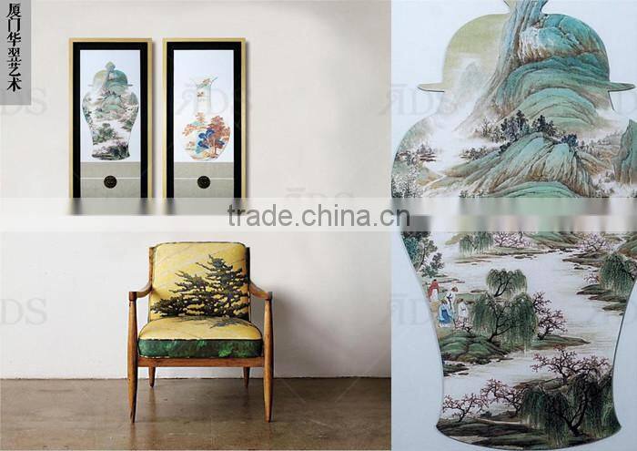 Frame handmade nature wall painting designs for home decoration