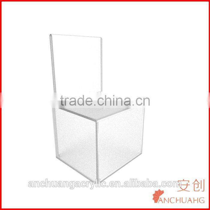 Transparent Acrylic Small Ballot Box Donation Box