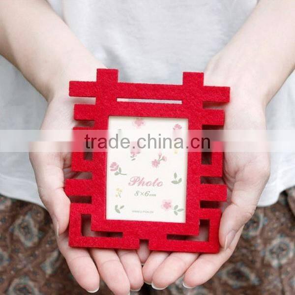 Latest design new good products beautiful love funia felt holding photo picture frame for wedding home decor new models