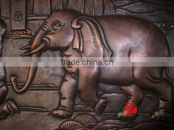 bronze elephant wall relief wall sculpture