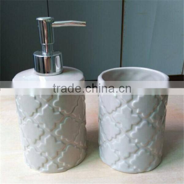 custom OEM ceramic bathroom set for promotional gift