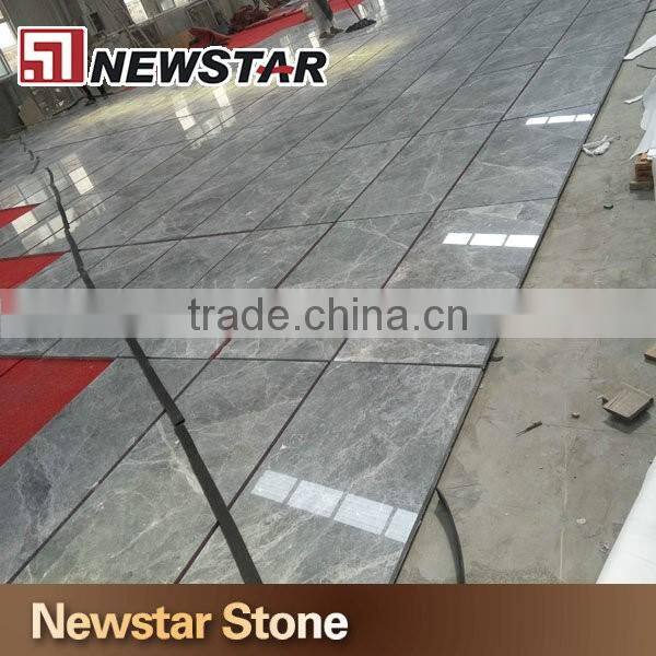 Chinese polished Silver mink grey marble natural stone tile marble tile floor