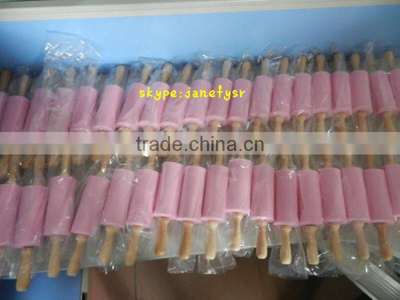 non-stick silicone rolling pin with wooden handle
