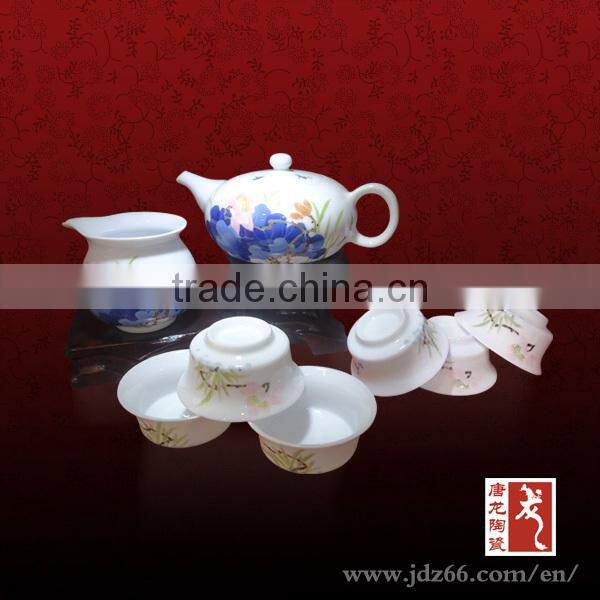 Elegance design hand painted blue and white porcelain ceramic tea for one set wholesale made in China