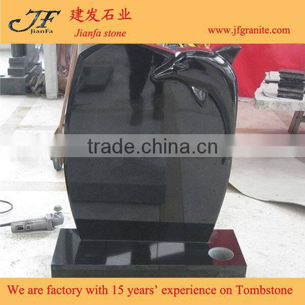 Types Of Dolphins Carved Granite Cheap Tombstone For Sale
