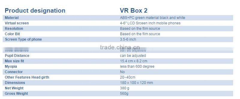 3D VR Box Headset for 3D Video Watching / Virtual Reality Glasses 4.5 - 6 inch with Controller Available