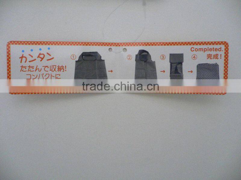 BLUE White Polka Dots Large Reusable Shopping Bag Wide Handles Eco-friendly tote bags