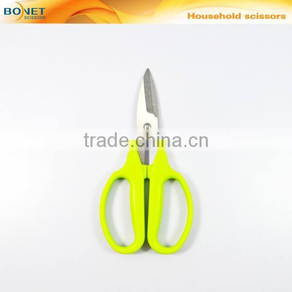 S39033G 6-3/4" CE Certificated 2.5mm Stainless Steel best household fluorescence green handle scissors importers