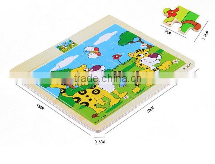 20 Styles Wooden Jigsaw Puzzles With Animals Pattern Toys For Children