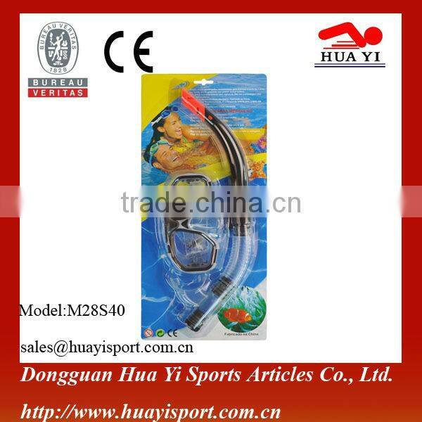Branding logo oem scuba underwater fit all diving mask and snorkel set