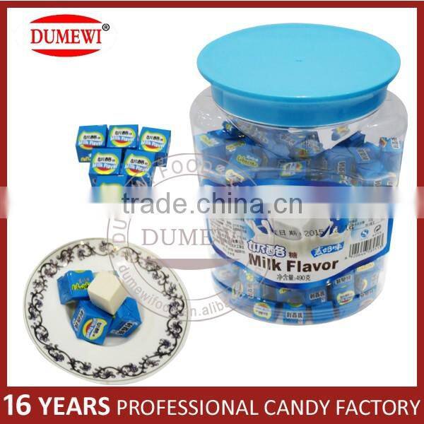 Cube Shaped Wrapped Milk Press Candy In Box