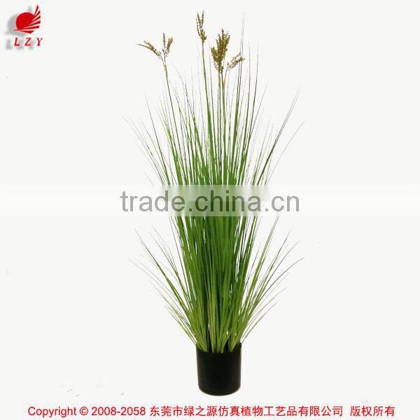 Wholesale Nearly Nature Artificial Grass 130cm Potted Onion Grass with Wheat Spray Bonsai Plants for Indoor Decoration