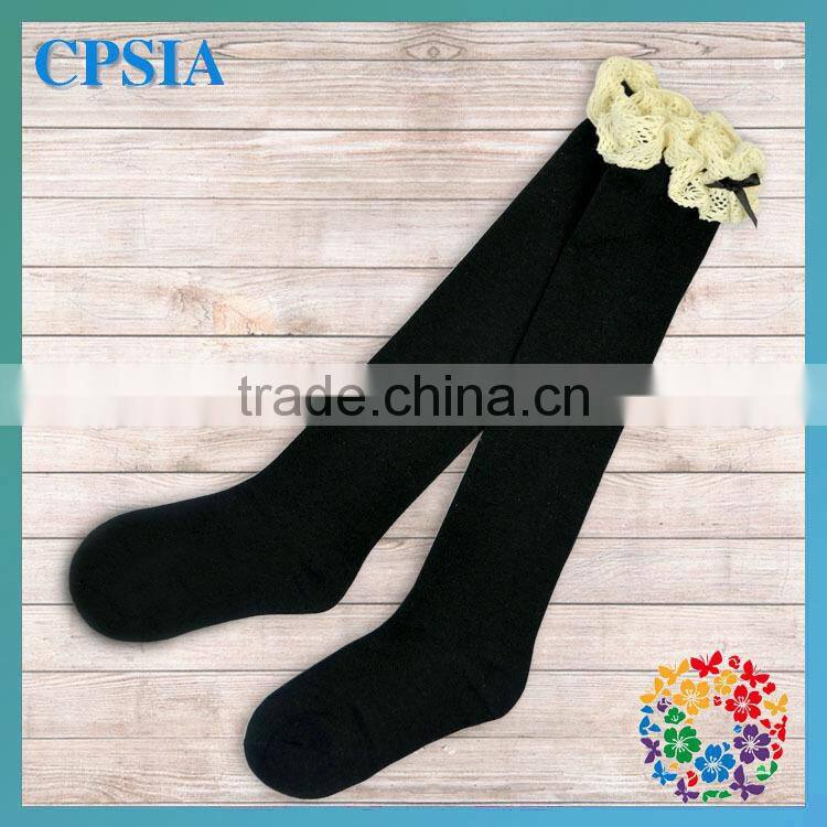 2014 New Arrivals! Baby Kid Child Hot Pink Boots Socks with Fashion Crochet Ruffled