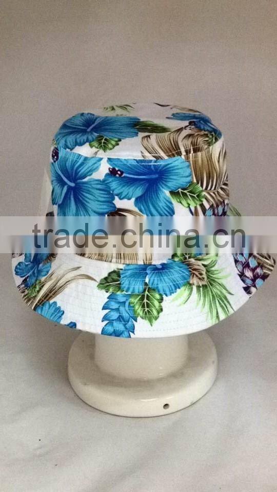 fashion bucket hat with high quality digital printing,flower bucket cap