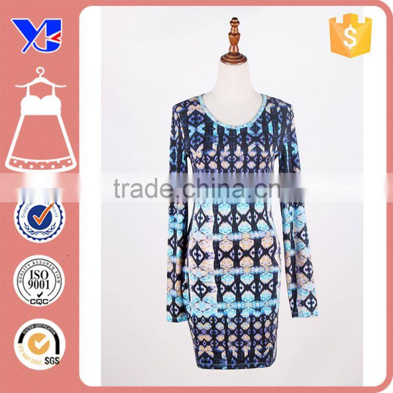 Classics patterned regular true to size body-conscious fit close cut dress