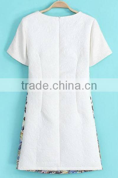HD-D121 elegant women embossed fashion OL dress/casual ladies dress