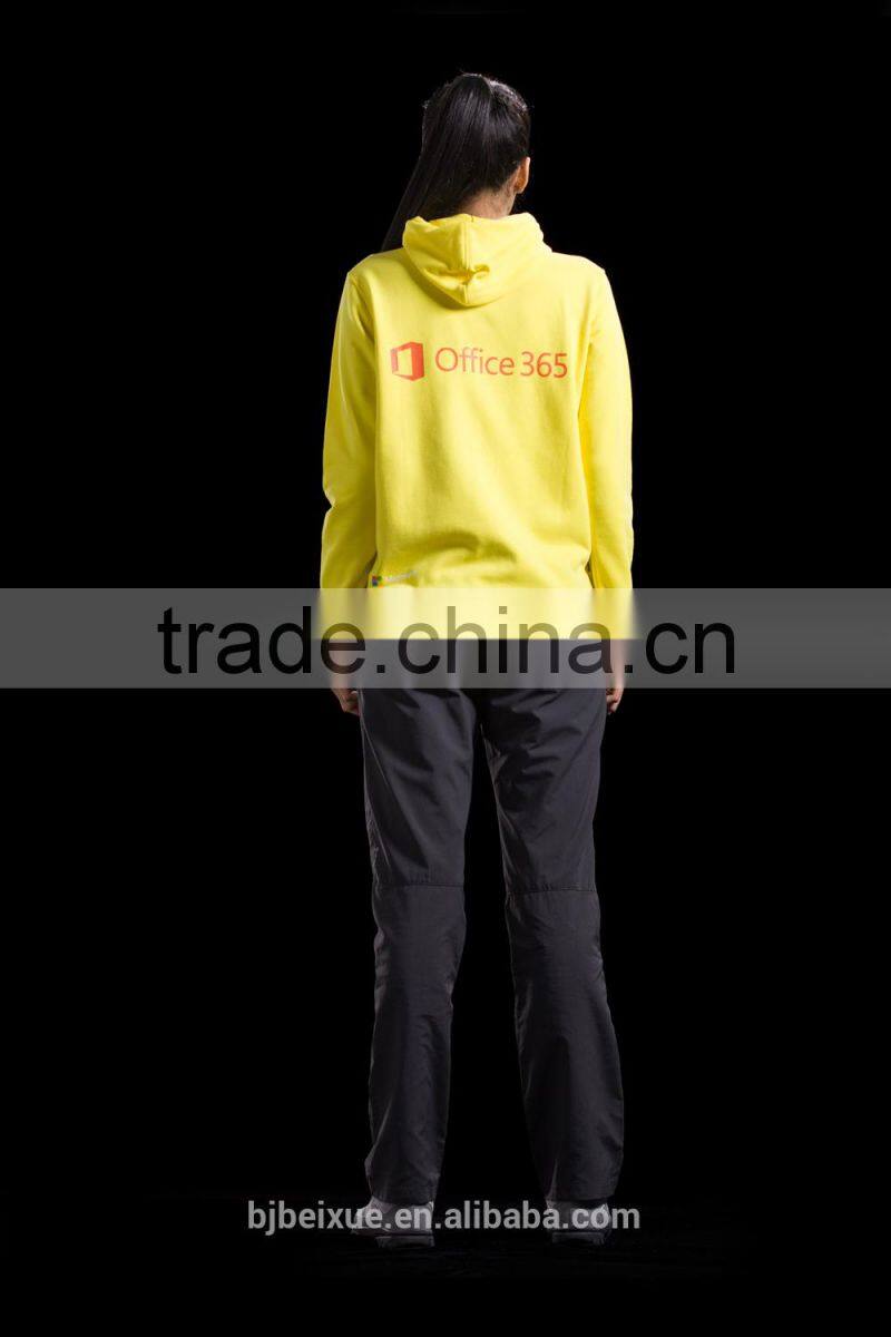 2016 new stylish design ladies women zip up hoody