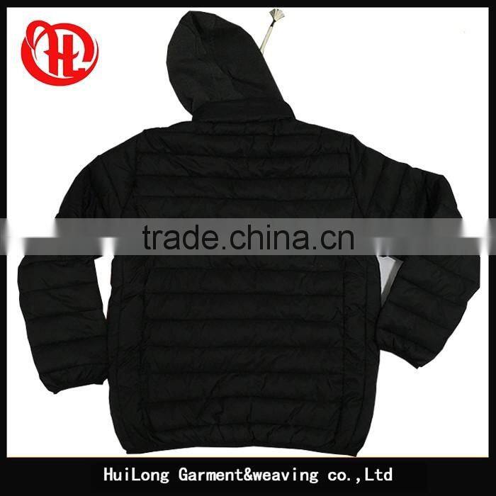 Stock available fleece hoody nylon jacket padded jacket for men
