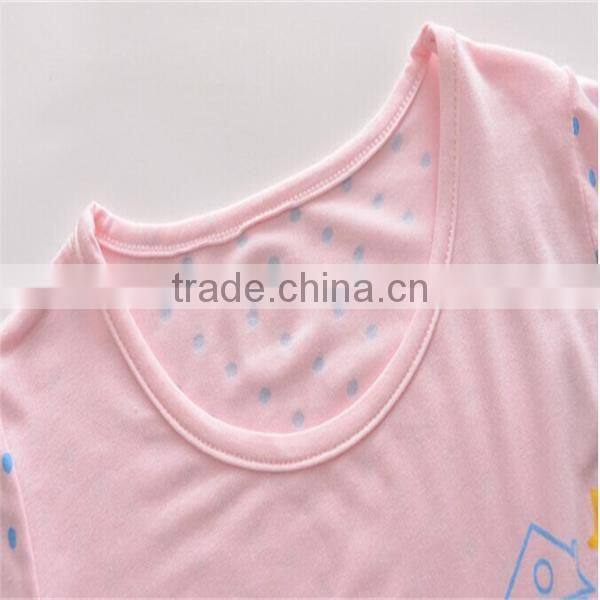Hot sale Summer girl 's cotton dress sleeping wear clothing