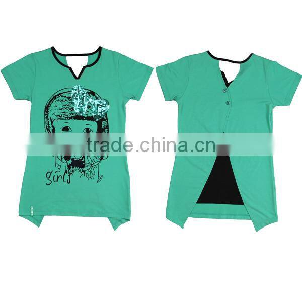 New Design hot sexy woman cheap artful custom tall t-shirts wholesale