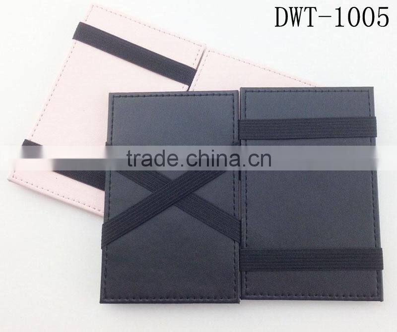 Fashion magic pu leather card holder For ID card and business cards
