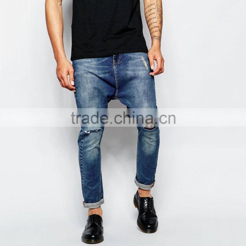 OEM services factory light blue plain fashion skinny jeans boys
