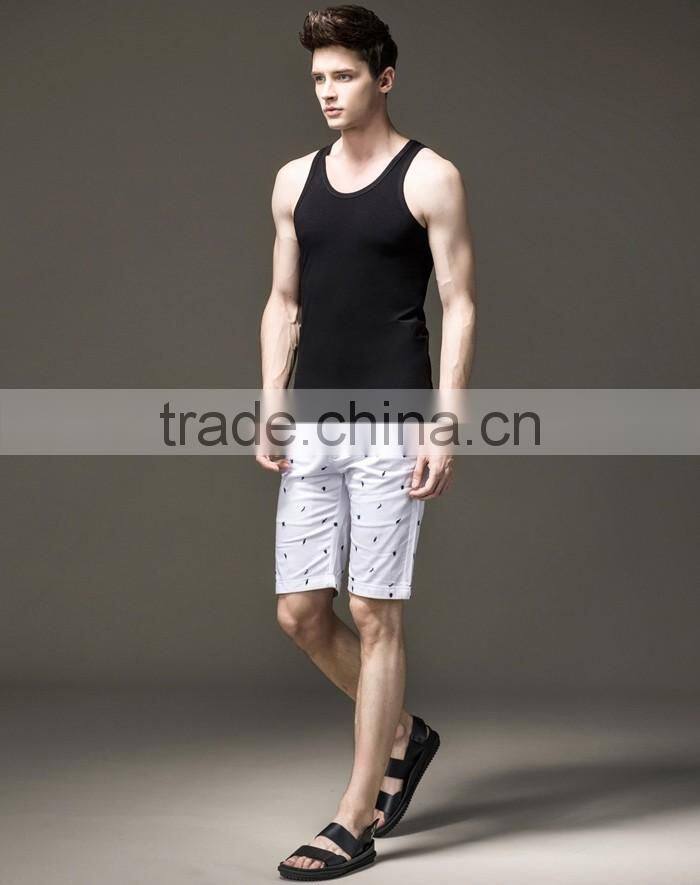 Mens black plain custom gym stringer vest