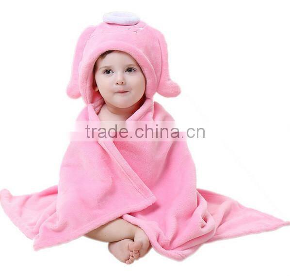 Competitive price snuggle cotton velour colourful baby blanket with embroider animal