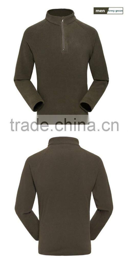 Mens cotton half zip sweatshirt without hoods