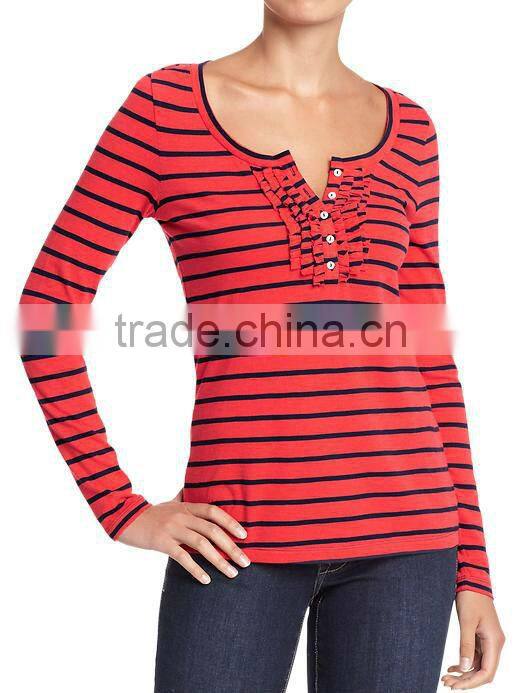 WOMEN RUFFLED T SHIRT