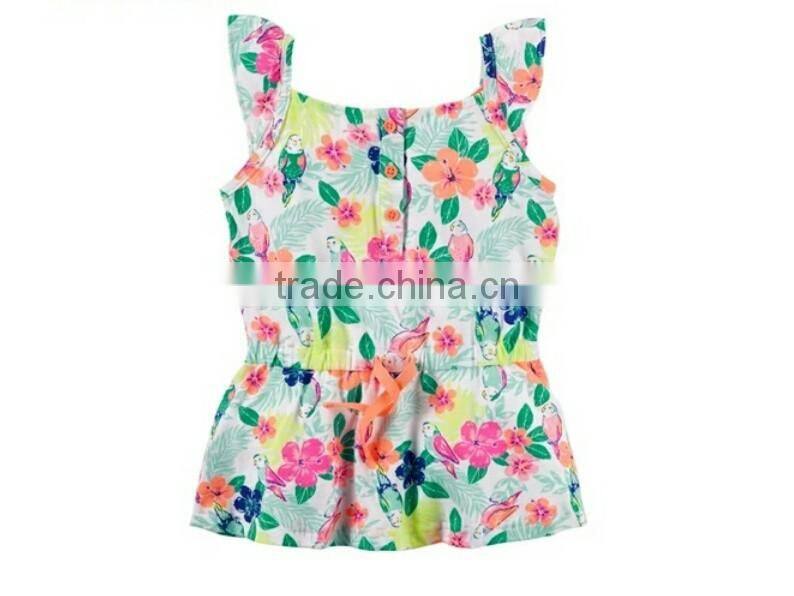 Baby Girls Dresses Colorful flower ruffles Kids Clothes