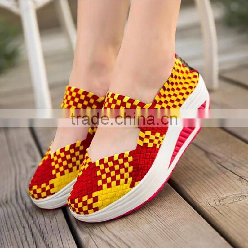Women Casual High Sole Shoes 2016 Summer Fashion Breathable