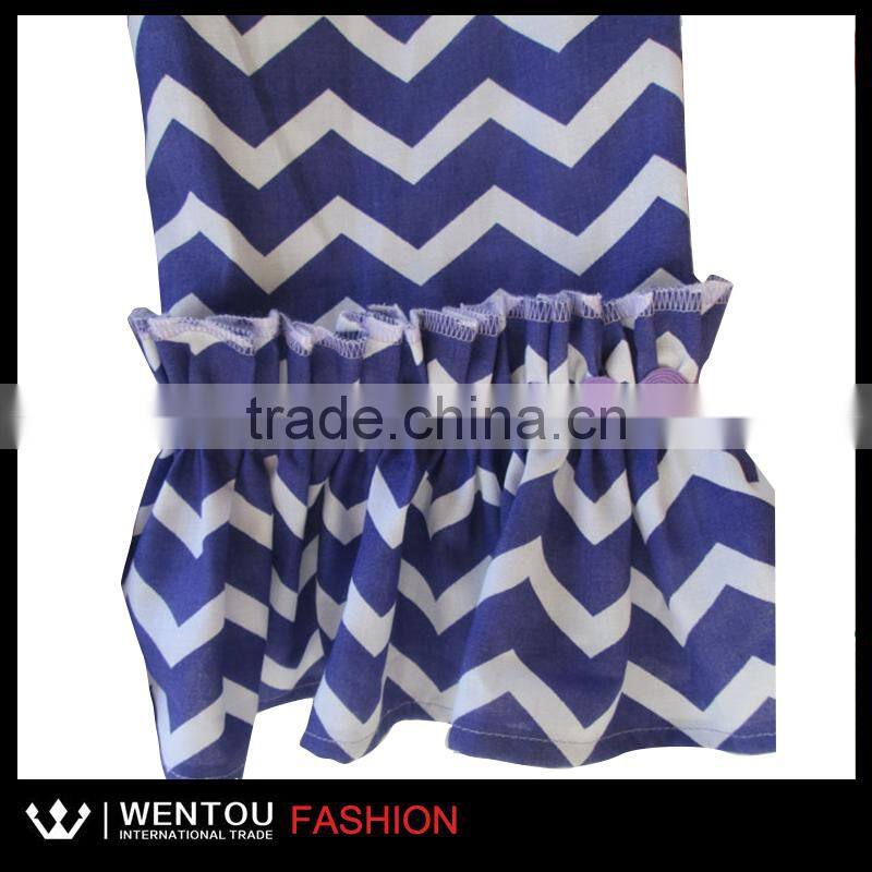 Hot Sale Chevron Girls Ruffle Pants