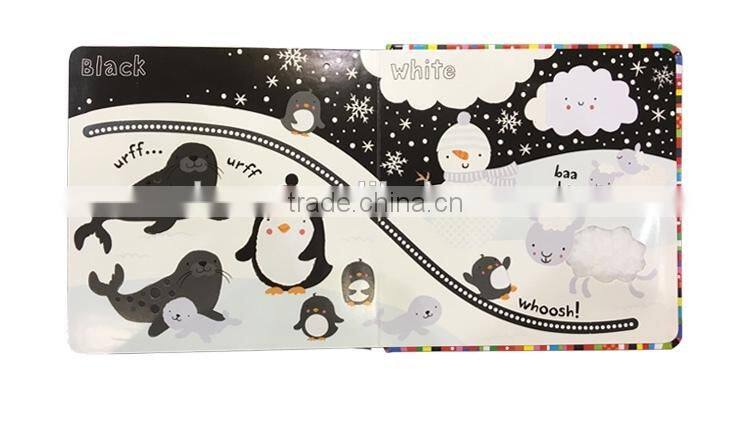 Children touching and feeling book 4C/4C card book customizable education book