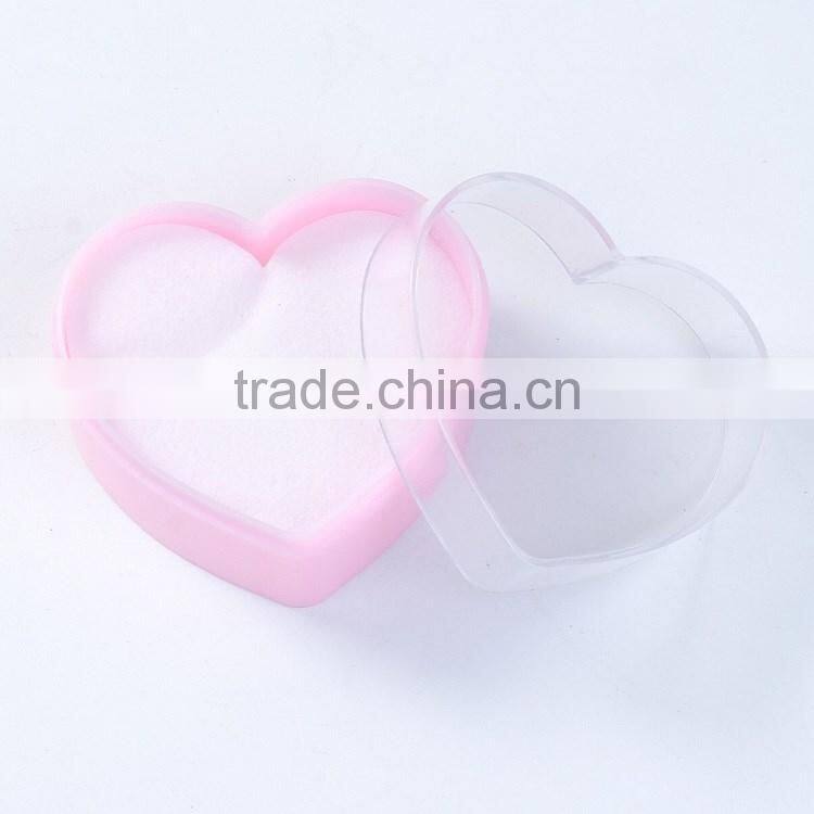 Plastic Storage Containers Heart Pink Transparent