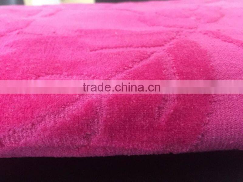 Custom Plain Dyed Jacquard velour cotton bath towel