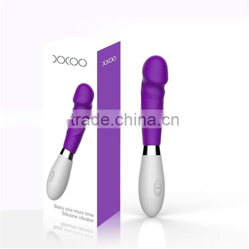 Silicone 10 Speeds Vibrating G Spot Vagina and Clitoris Sex Toy Women Electric Dildo Vibrator