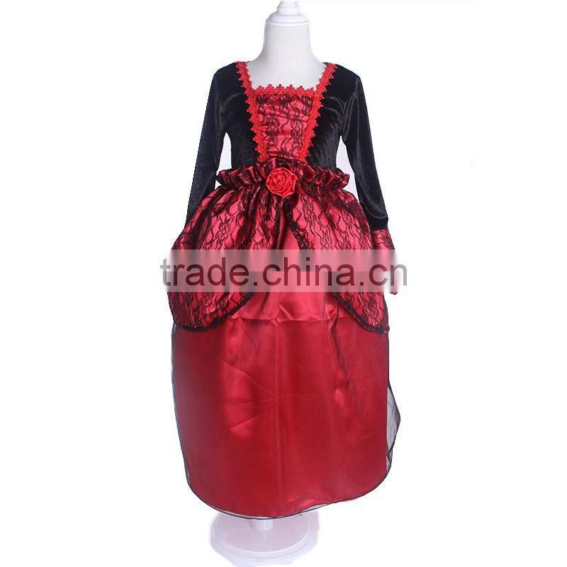 Hot Selling satin princess dress new style witch costume with capes hot halloween costume