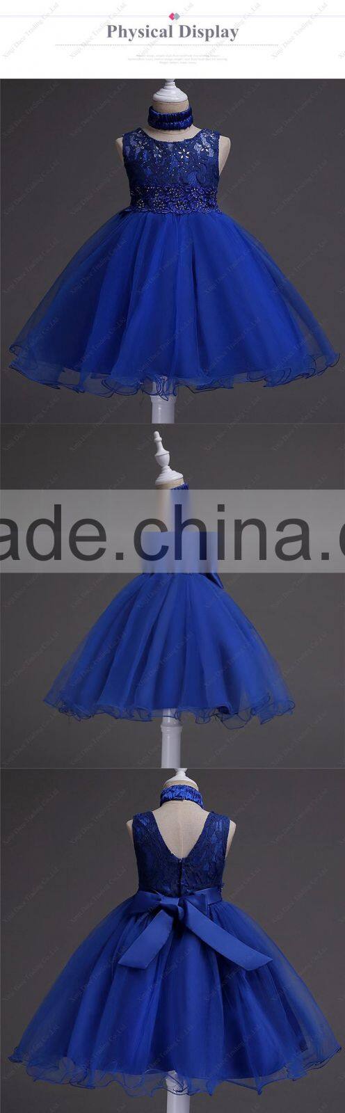 Newest frock design beautiful model modern kids ball gown western dresses for girls