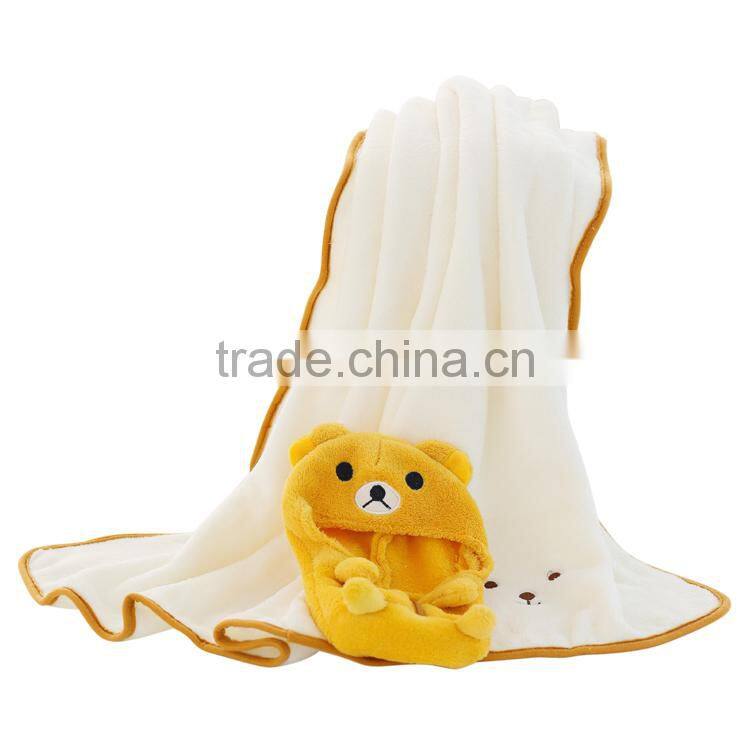 super lovely cartoon animal portable baby cuddle blanket