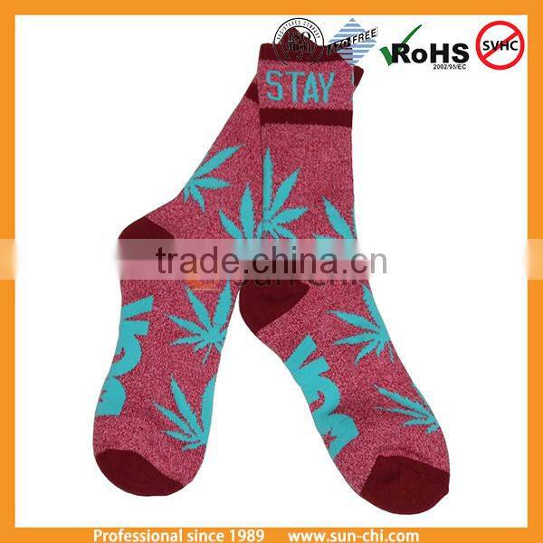 patterned mystic moon knit crew cotton socks