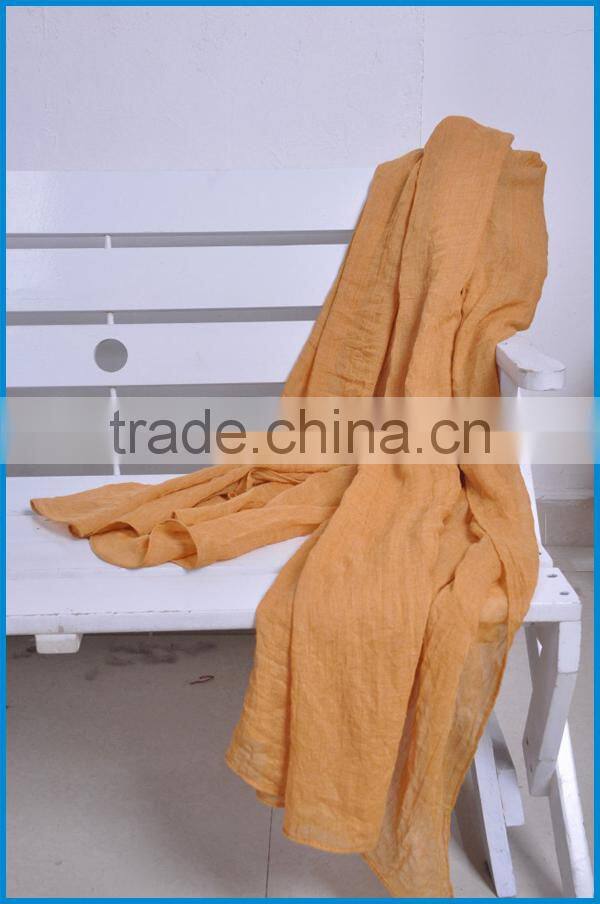 Women's fashion TR cotton long plain color scarf