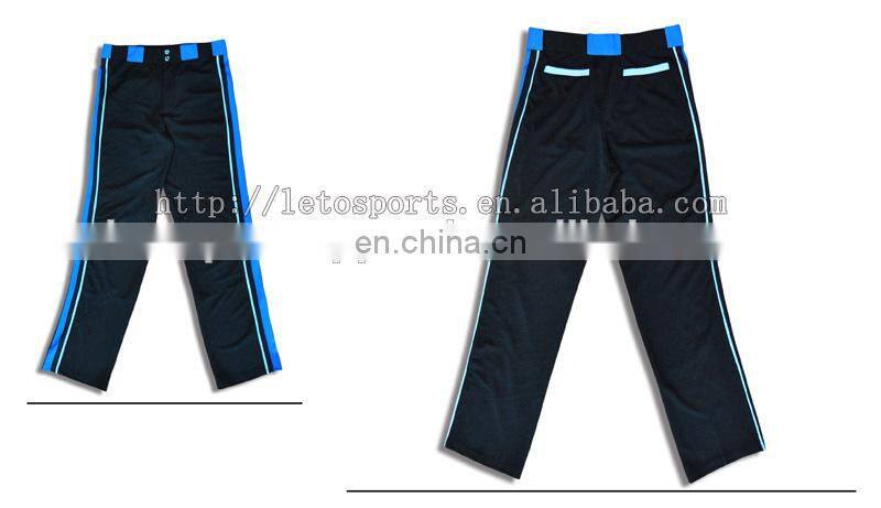 high quality custom sublimation printed baseball pants fashion polyester baseball uniform practice wear