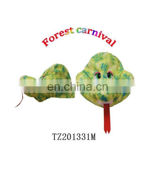 Fashion Snake Shape Plush Animal Head Hat for Kids