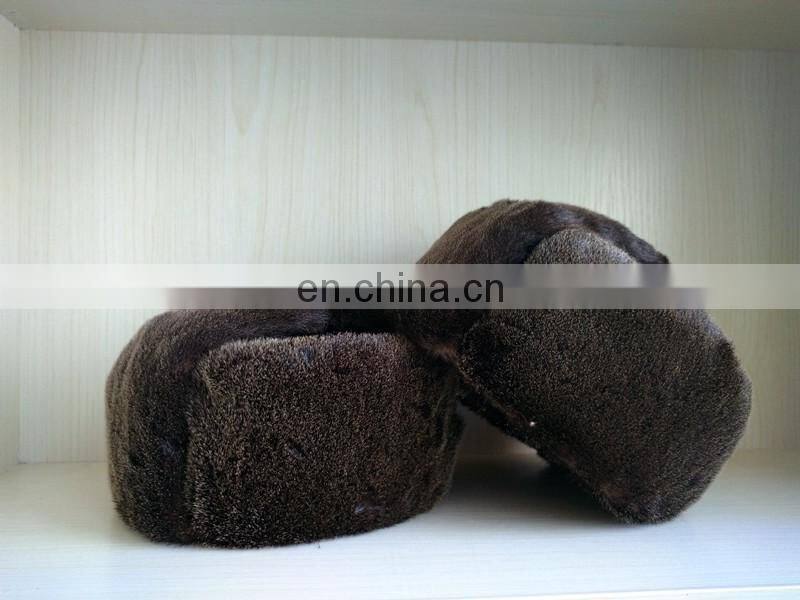 Seal fur trapper leather fur hat for winter wear