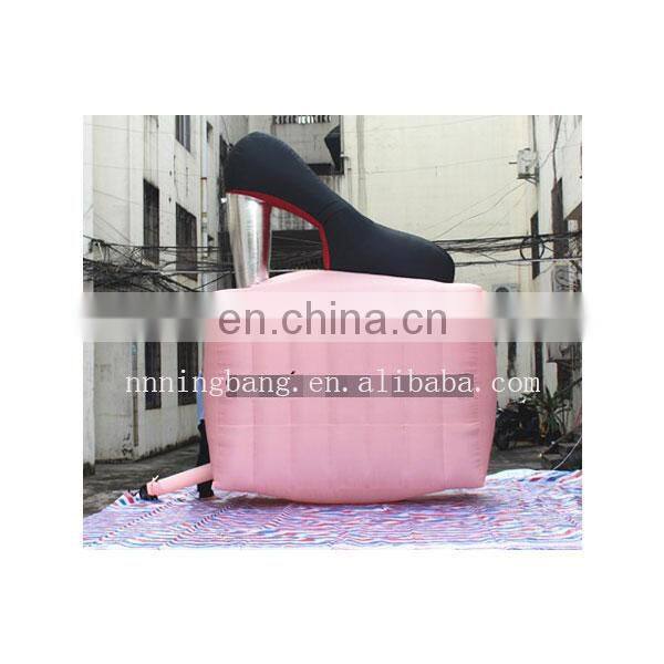 advertising inflatable high heels shoes with logo custom