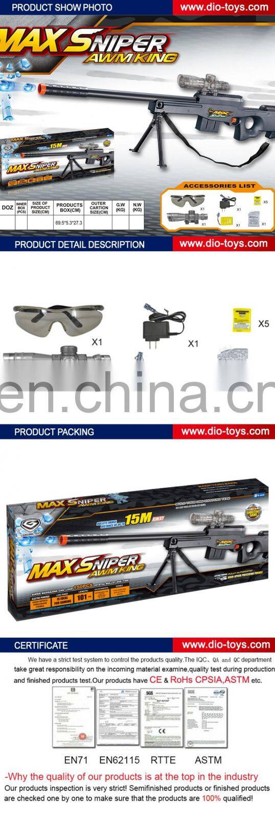 Custom made black plastic snipers electric gun toys