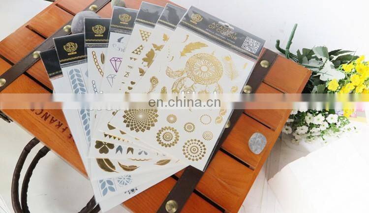 Metallic Gold Temporary Finger Tattoo Sticker